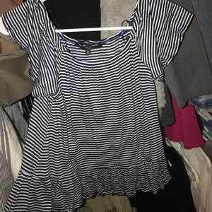 striped blouse one clothing.